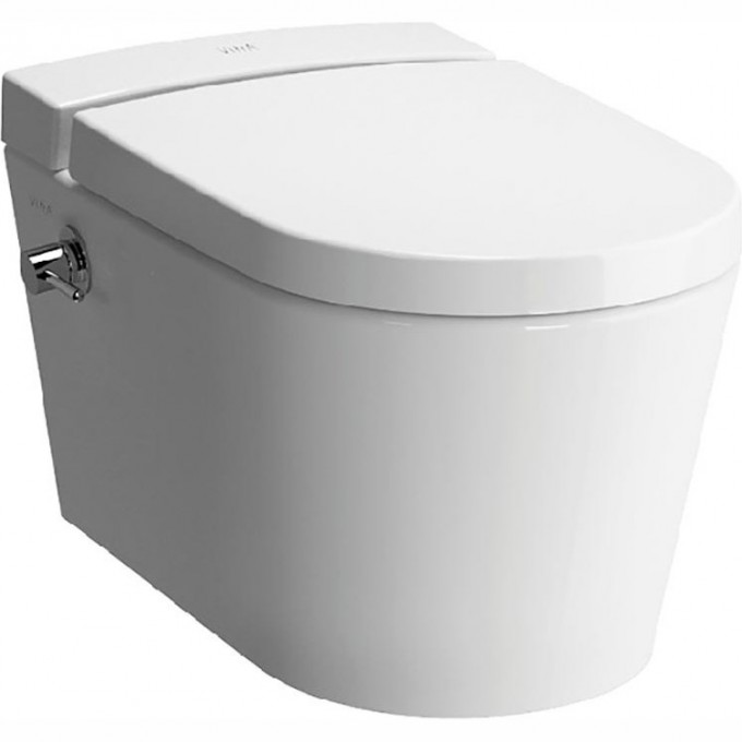 Безободковый подвесной унитаз VITRA NEST c функцией биде, встроенным смесителем, с бачком VITRA FRESH для моющего средства дюропластовое сиденье микролифт 5176B003-6233 Безободковый подвесной унитаз VITRA NEST c функцией биде, встроенным смесителем, с бачком VITRA FRESH для моющего средства дюропластовое сиденье микролифт 5176B003-6233