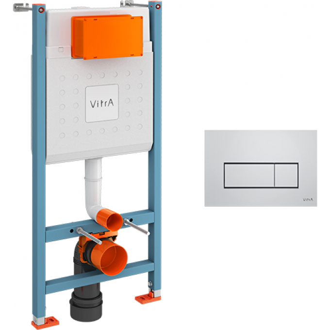 Инсталляция VITRA ROOT 738-5800-01 и панель смыва ROOT S 740-2380 цвет глянцевый хром, 3 / 6 л глубина установки 8 см 800-1875 Инсталляция VITRA ROOT 738-5800-01 и панель смыва ROOT S 740-2380 цвет глянцевый хром, 3 / 6 л глубина установки 8 см 800-1875