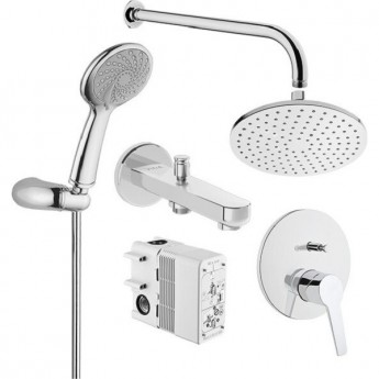 Набор встроенной душевой системы VITRA SOLID S на 3 направления, хром (верхняя лейка, излив, ручной душ, смеситель встроенный внешняя и внутренняя часть) Набор встроенной душевой системы VITRA SOLID S на 3 направления, хром (верхняя лейка, излив, ручной душ, смеситель встроенный внешняя и внутренняя часть)