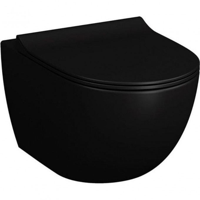 Подвесной унитаз VITRA SENTO безободковый матовый черный 7748B083-0101 Подвесной унитаз VITRA SENTO безободковый матовый черный 7748B083-0101