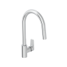 Смеситель для кухни VITRA FLOW SOFT с поворотным изливом однорычажный хром латунь A43445EXP